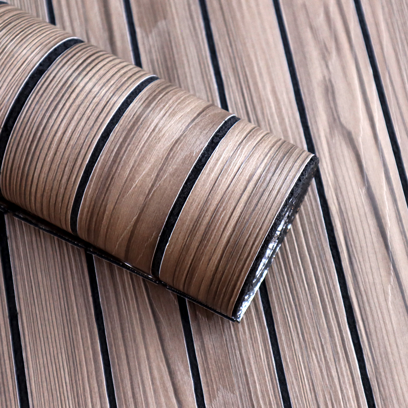 custom color Fluted Wall Stickers wood pattern ixpe self adhesive wall stickers for Living Room and bedroom